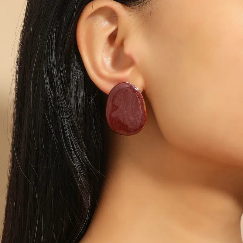 Brown Irregular Exaggerated Earrings